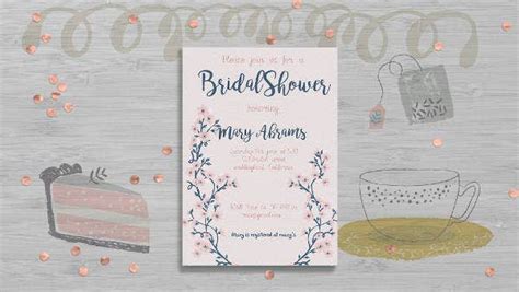 bridal shower card designs templates psd ai  premium