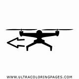 Coloring Drone Left Quadcopter Pages sketch template