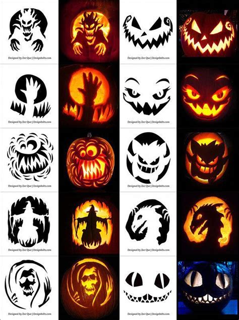 scary halloween pumpkin carving patterns