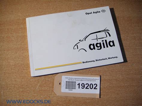 bedienungsanleitung betriebsanleitung bordbuch handbuch deutsch agila  opel amazonde auto