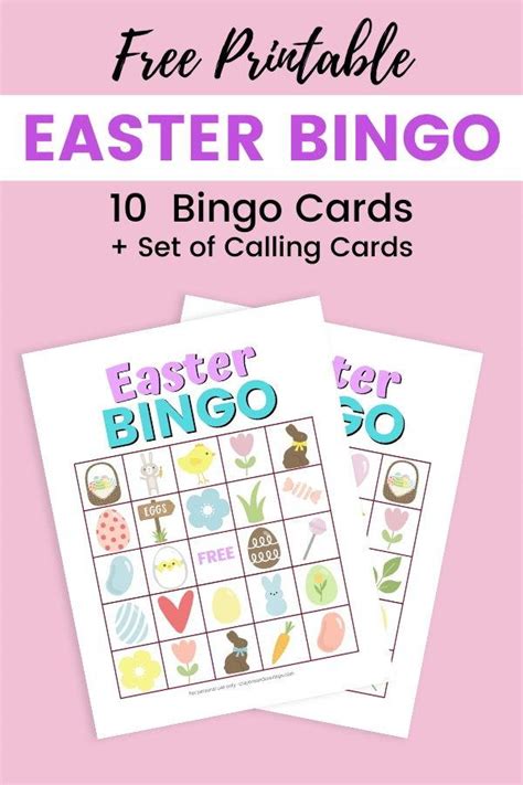 easter bingo  printable allfreeholidaycraftscom