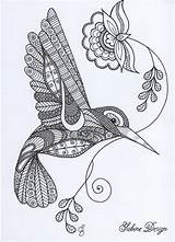 Zentangle Hummingbird Sabine Colibri Vogels Pajaros Zentangles Dawanda Zeichnen Kelas Menggambar Vogel Tiere Zendalas Projekte Google Bezoeken Malvorlagen Birds Cuadros sketch template