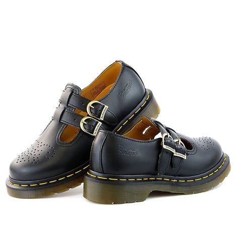 dr martens  mary jane shoe black smooth womens shoplifestyle
