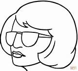 Coloring Pages Sunglasses Blond Printable sketch template