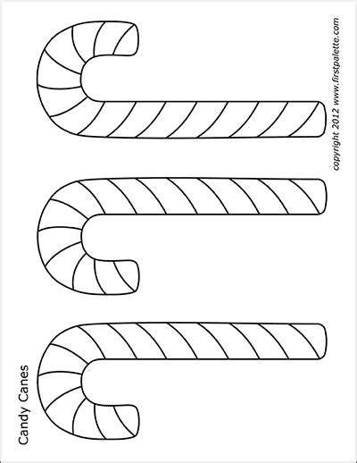 candy canes  printable templates coloring pages firstpalette