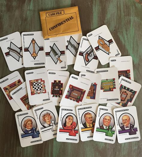 clue game cards  vintage clue game cards  great  etsy