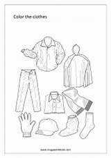 Coloring Miscellaneous Megaworkbook Sheet Sheets Clothes sketch template