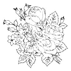 beautiful rose realistic rose coloring pages   kids color