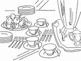 Coloring Kitchenware Pages sketch template