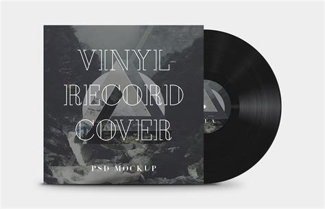 vinyl record cover mockup medialoot