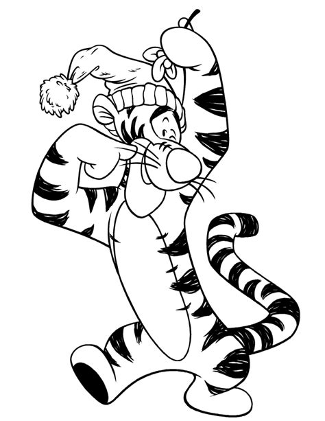 tigger christmas coloring pages coloring home