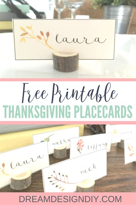 thanksgiving place card printable easily create  welcoming