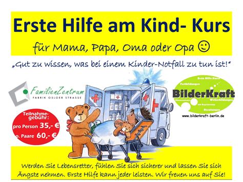 erste hilfe  kind kurs familienzentrum fabrik osloer strasse