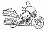 Motorcycle Coloring Pages Police Template Printable sketch template