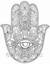 Coloring Pages Adult Eye Printable Print Mandala Color Hamsa Hand London Drawing Adults Drawn Hands Evil Sins Impaired Visually Book sketch template