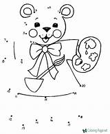 Dots Connect Kids Dot Teddy Bear Worksheets sketch template