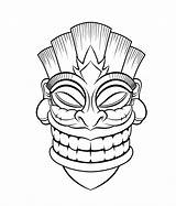 Tiki Clipart Mask Drawing Library Easy sketch template