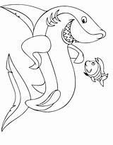Shark Coloring Pages Scary Getdrawings sketch template