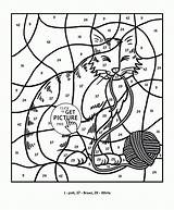 Color Kids Number Coloring Pages Numbers Adults Printables Cat Mandala Drawing Adult Education Wuppsy Printable Worksheets Math Grade School Draw sketch template