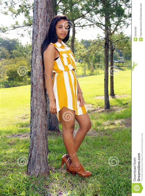 cute teen latina outdoors 2 stock image image of