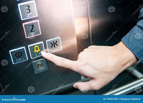 male hand pressing  emergency button  elevator stock image image  business lift