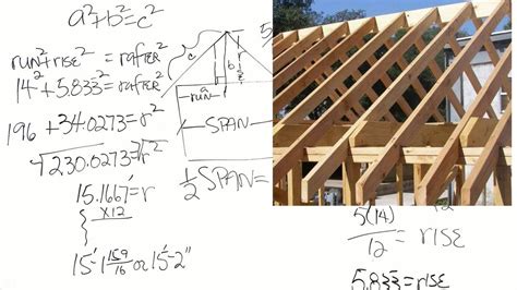 calculate  length  roof rafters captioned