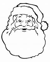 Natale Babbo Faccia Colorare Coloradisegni Claus Face sketch template