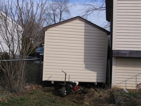 tight storage shed removal  wheels  outdoor