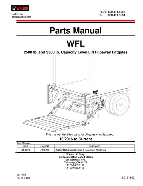 waltco wfl series liftgate parts manual   liftgate parts  issuu