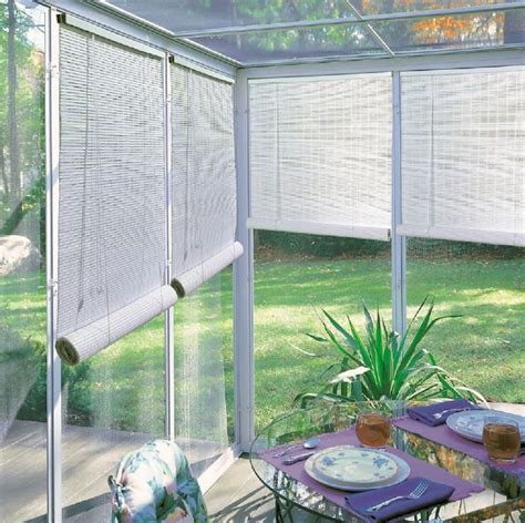 white vinyl roll  patio shade window blind    porch deck outdoor indoor lewishyman