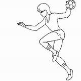 Handball Handballeur Dessiner Colorier Balonmano Juventus sketch template