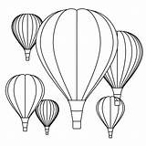 Coloring Air Hot Balloon Balloons Pages Printable Kids Color Sheets Template Clip Print Clipart Paper sketch template