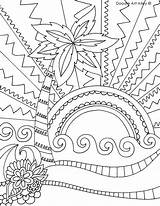 Coloring Pages Summer Beach Tropical Doodle Pdf Sheets Printable Alley Adult Oregon House Colouring Adults Color Kids Sheet Book Print sketch template