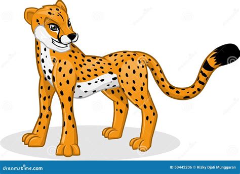 high quality cheetah vector cartoon illustration stock vector image