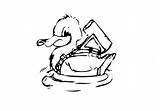 Duck Outline Tattoo Rubber Drawing Clipart Library Tribal Coloring Popular sketch template
