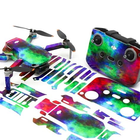 wrap skin decal stickers rainbow clouds dji mini  drone accessories australia