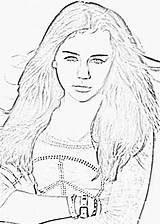 Miley Cyrus sketch template