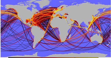 year  global shipping routes mapped  gps wired