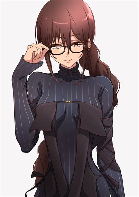 safebooru 1girl absurdres bangs black framed eyewear blue sweater