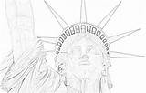 Coloring National Pages Monuments Filminspector Liberty Statue sketch template