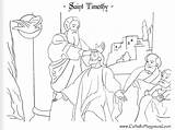 Coloring Pages Paul Timothy Missionary St Bible Journey Sunday School Color Saint Journeys Printable Catholic Kids January Biblical Comments sketch template
