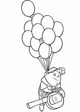 Coloring Disney Pages Russell Balloon House Drawing Flying Pixar Baloons Outline Colouring Printable Kids Balloons Drawings Color Getdrawings Netart Print sketch template