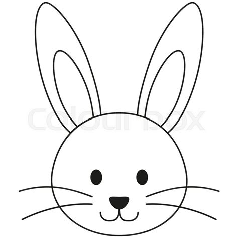 bunny face outline svg  svg images file