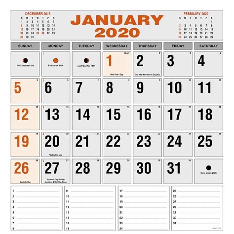 monthly  zealand calendars calendar template printable