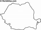 Romania Outline Map Maps Europe Ro Worldatlas Cities Webimage Countrys sketch template