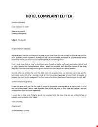 response  complaint letter