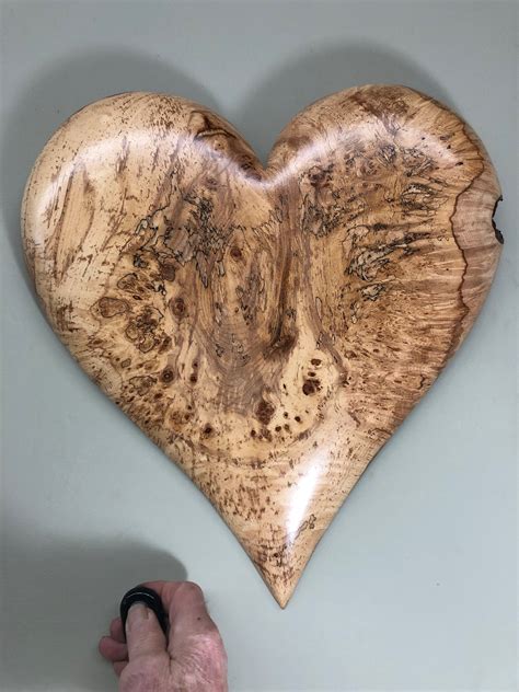 valentine personalized wooden heart wood carving gift present