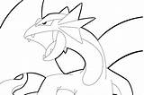 Salamence Coloring Pokemon Pages Lineart Sinnoh Mega Comments Deviantart Template sketch template