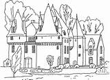 Castle Coloring Pages Princess Kids Disney Printable sketch template