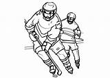 Coloring Pages Hockey Cartoon sketch template